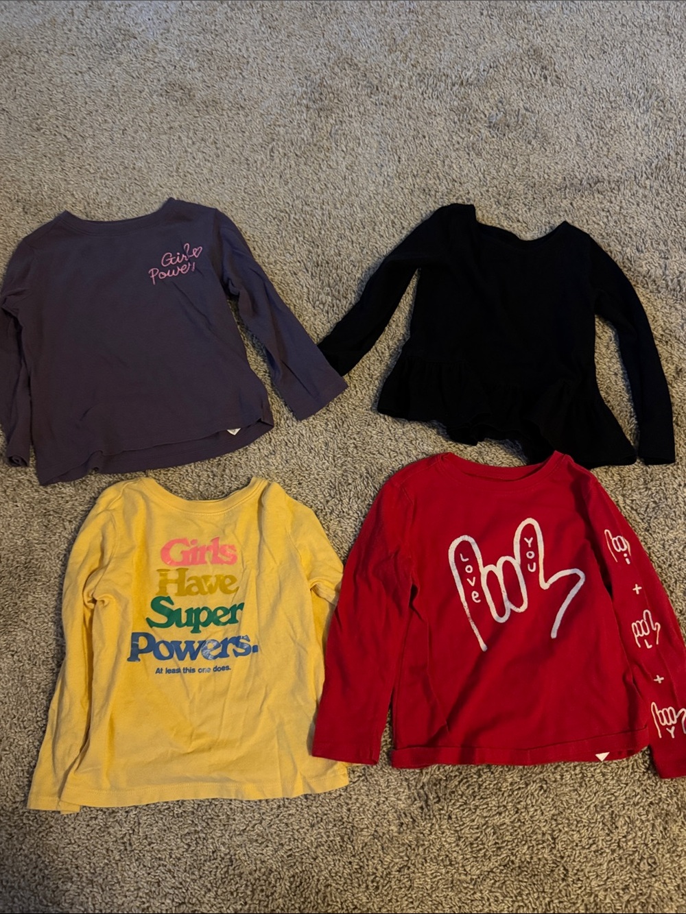 Bundle long sleeve girl shirts